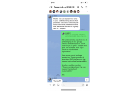 學生與外籍助教透過line群組討論